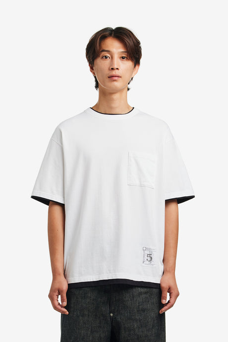 BW . LAYERED TRIM CREWNECK SS