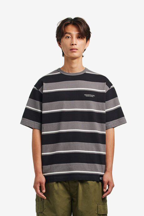 BORDER CREW NECK SS