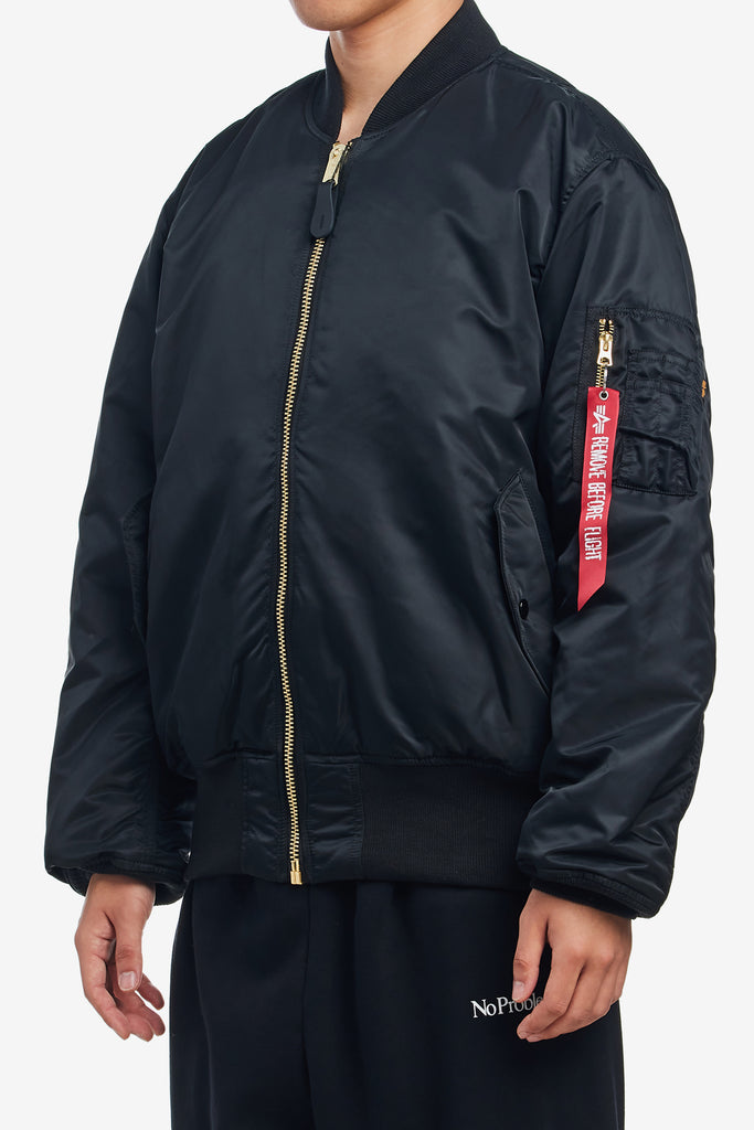 X ALPHA INDUSTRIES NO WAR MA-1 JACKET - WORKSOUT WORLDWIDE