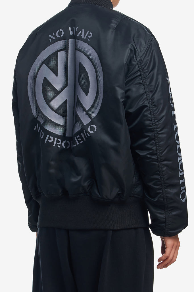 X ALPHA INDUSTRIES NO WAR MA-1 JACKET - WORKSOUT WORLDWIDE