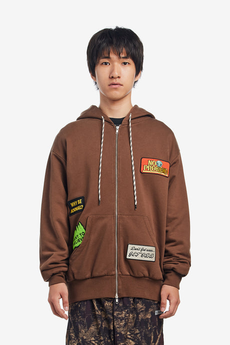 STICKER ZIP THRU HOODIE