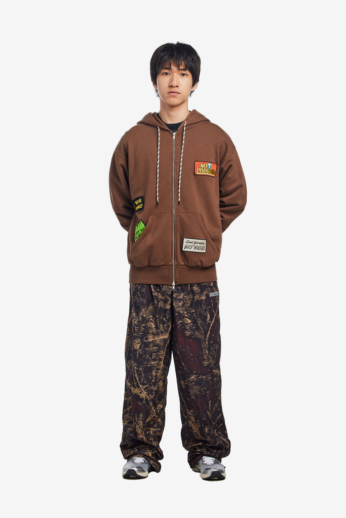 STICKER ZIP THRU HOODIE - WORKSOUT WORLDWIDE