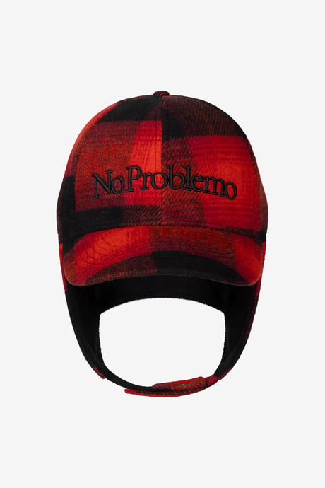 NO PROBLEMO PLAID FLAP CAP