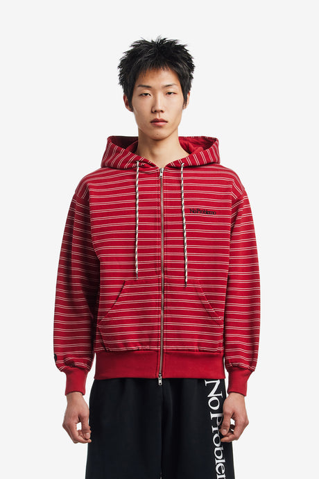 MINI PROBLEMO STRIPE ZIP HOODIE