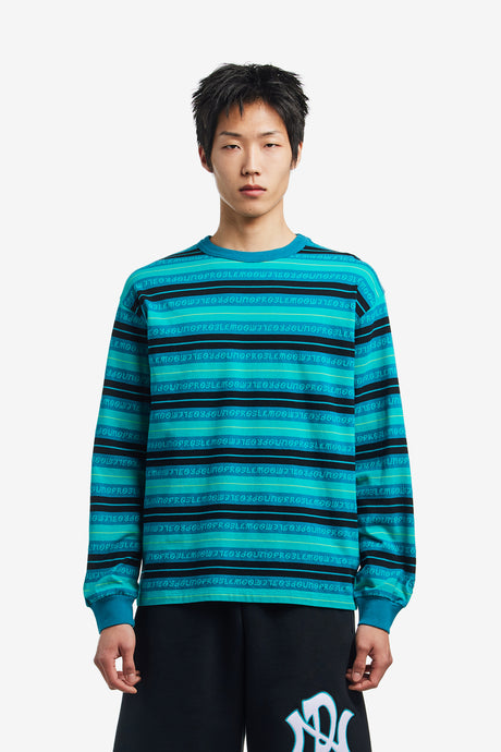 JACQUARD STRIPE LS TEE