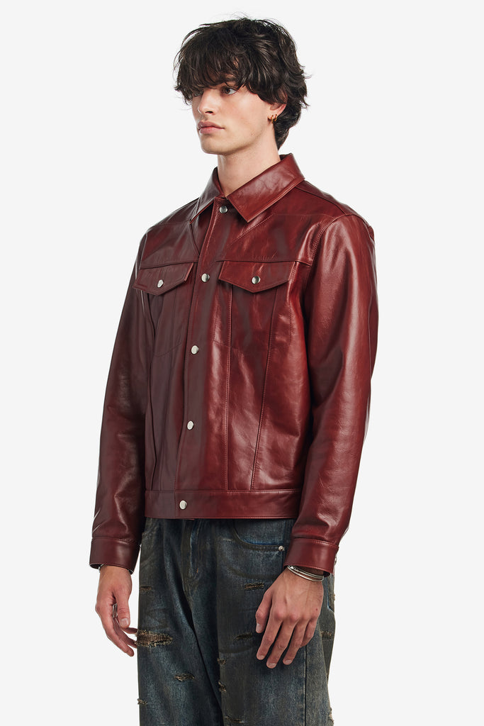 STAR LEATHER TRUCKER JACKET - WORKSOUT WORLDWIDE