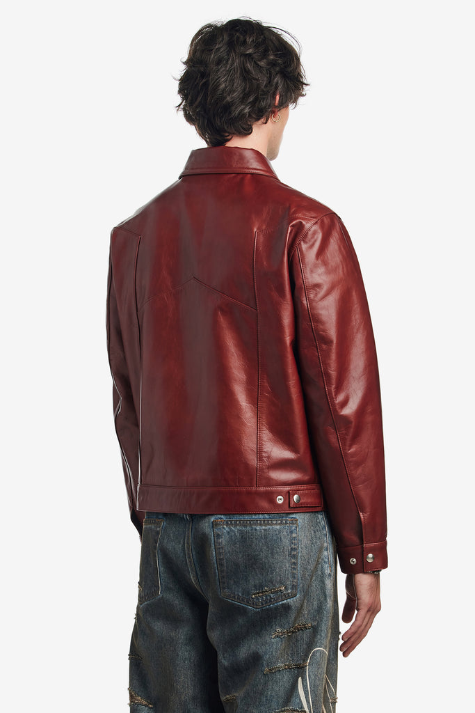 STAR LEATHER TRUCKER JACKET - WORKSOUT WORLDWIDE