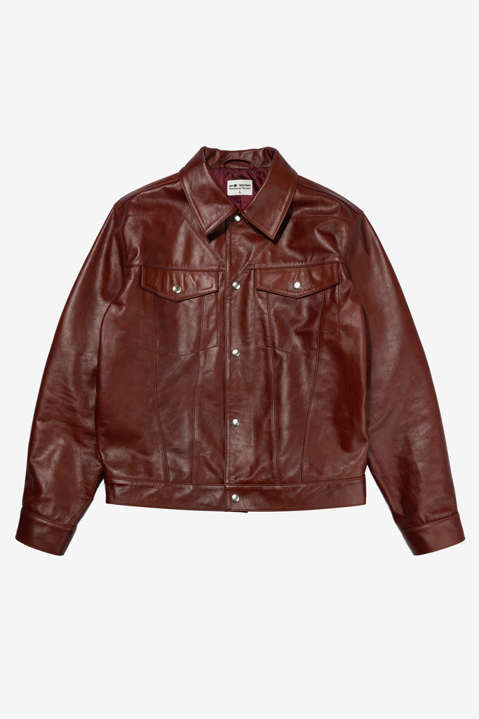 STAR LEATHER TRUCKER JACKET - WORKSOUT WORLDWIDE