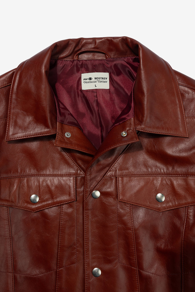 STAR LEATHER TRUCKER JACKET - WORKSOUT WORLDWIDE