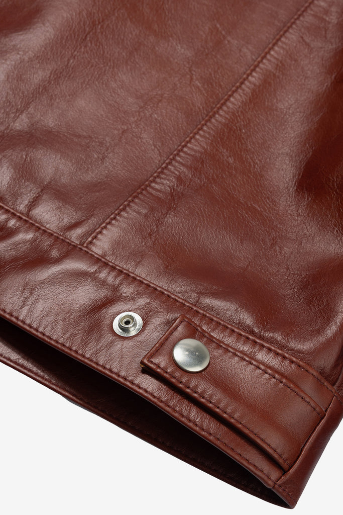 STAR LEATHER TRUCKER JACKET - WORKSOUT WORLDWIDE