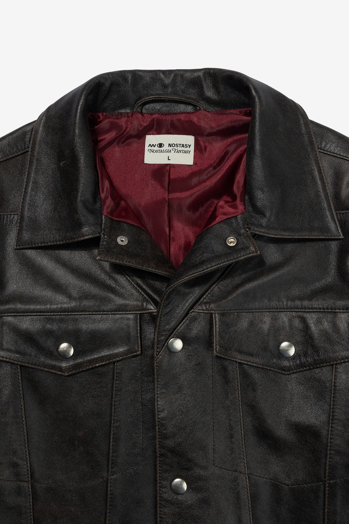 STAR LEATHER TRUCKER JACKET - WORKSOUT WORLDWIDE