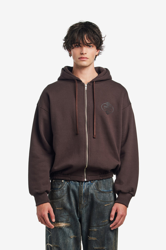 NOSTASY FLORAL HOODED ZIP UP - WORKSOUT WORLDWIDE