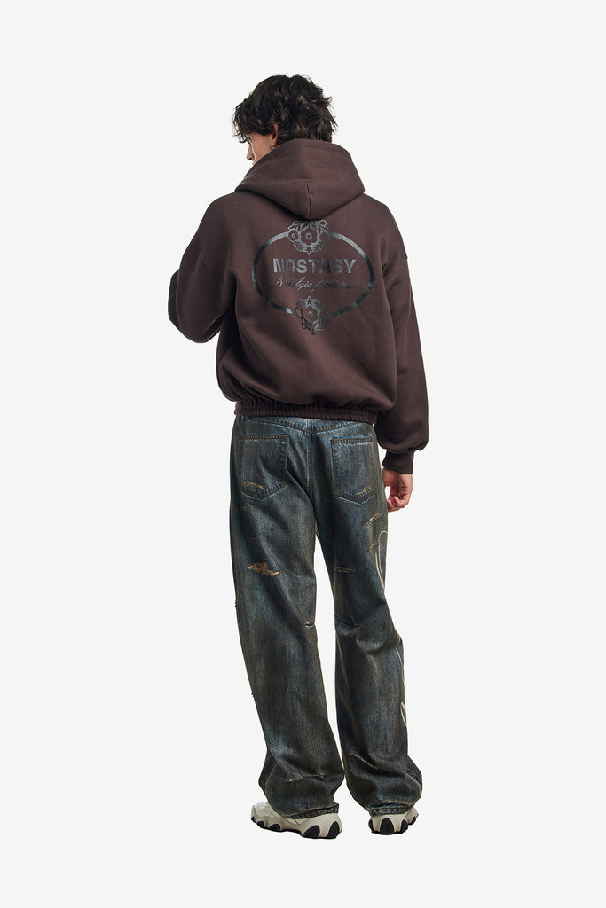 NOSTASY FLORAL HOODED ZIP UP - WORKSOUT WORLDWIDE