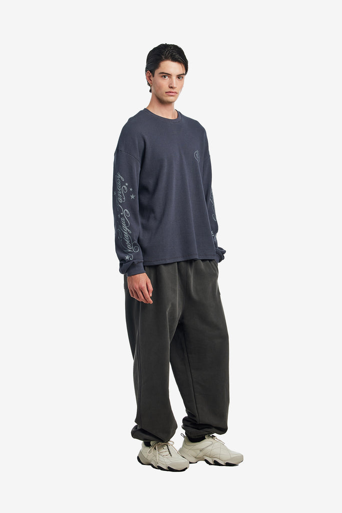 NF L/S WAFFLE TEE - WORKSOUT WORLDWIDE