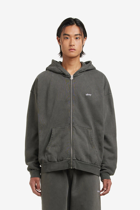 OWERCASE PIGMENT ZIP HOOD