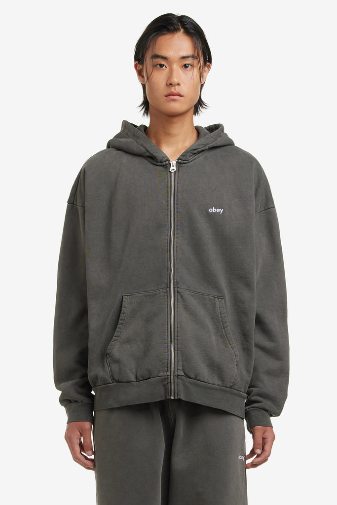 LOWERCASE PIGMENT ZIP HOOD - WORKSOUT WORLDWIDE
