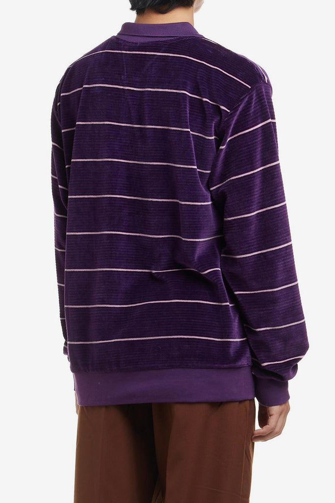 ASTORIA VELOUR STRIPE POLO LS - WORKSOUT WORLDWIDE