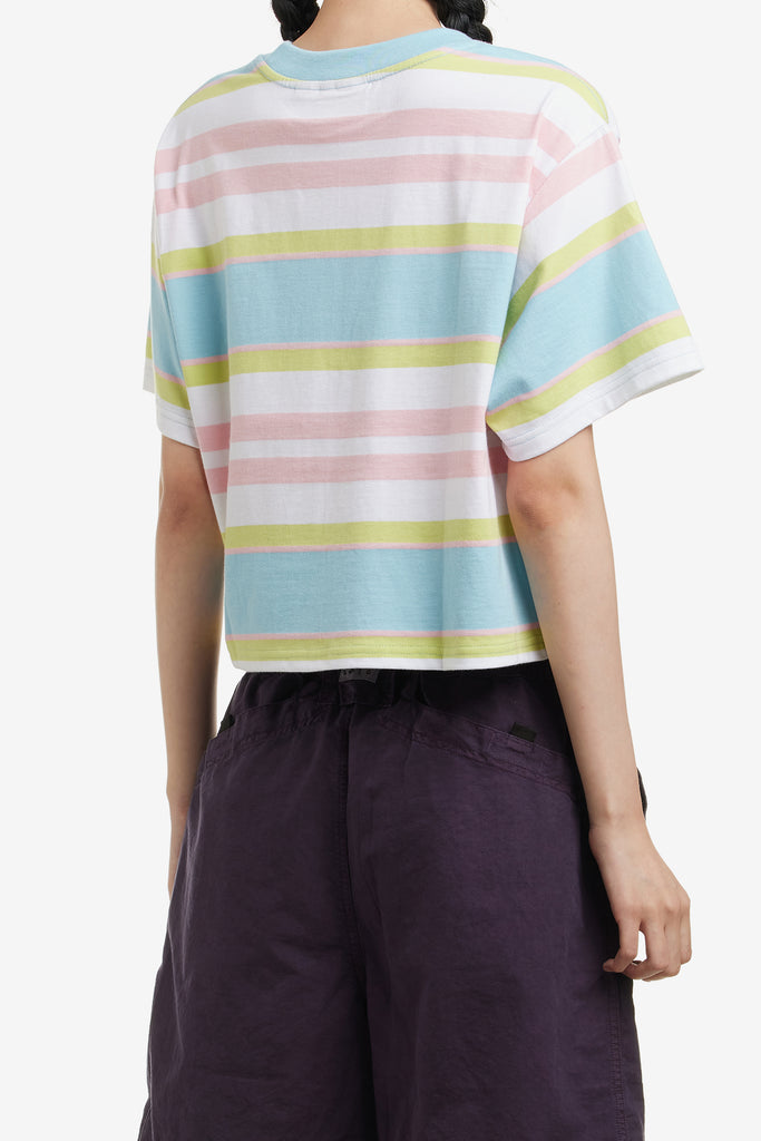 ARIELLA STRIPE CROPPED TEE SS - WORKSOUT WORLDWIDE