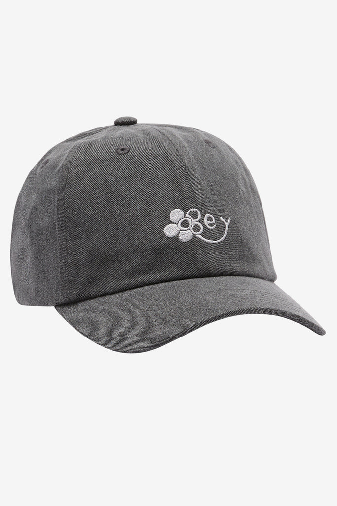 WASHED TWILL FLOWER STRAPBACK - WORKSOUT WORLDWIDE