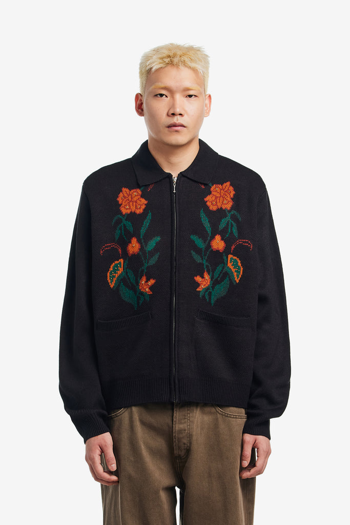 OBEY FLORAL ZIP CARDIGAN - WORKSOUT WORLDWIDE