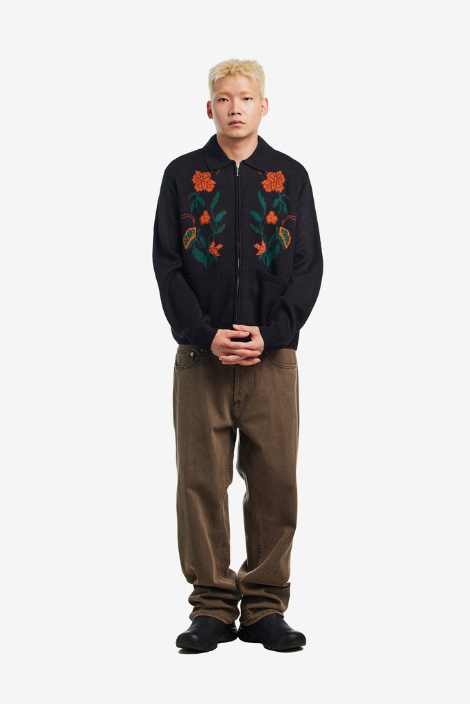 OBEY FLORAL ZIP CARDIGAN - WORKSOUT WORLDWIDE