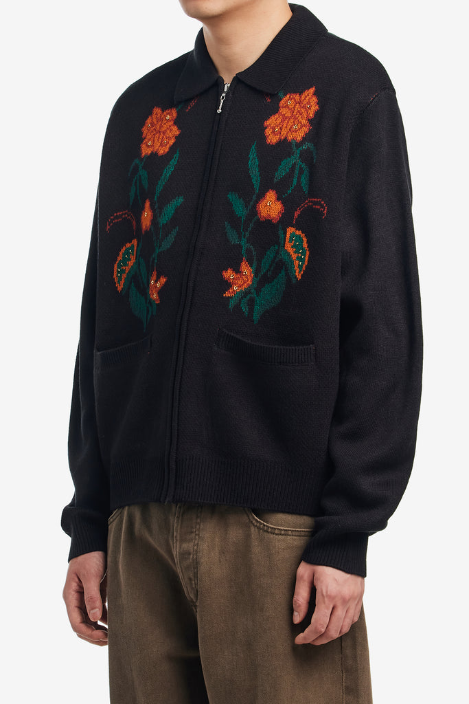OBEY FLORAL ZIP CARDIGAN - WORKSOUT WORLDWIDE