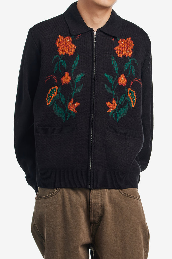 OBEY FLORAL ZIP CARDIGAN - WORKSOUT WORLDWIDE