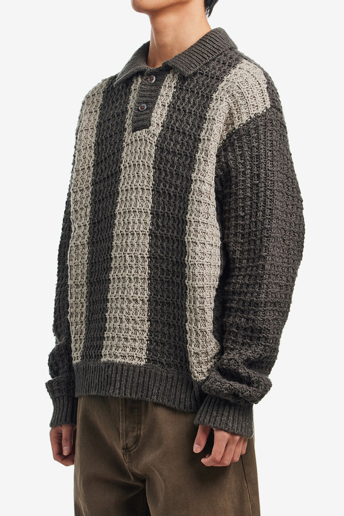 OBEY TEXTURED RUGBY POLO - WORKSOUT WORLDWIDE