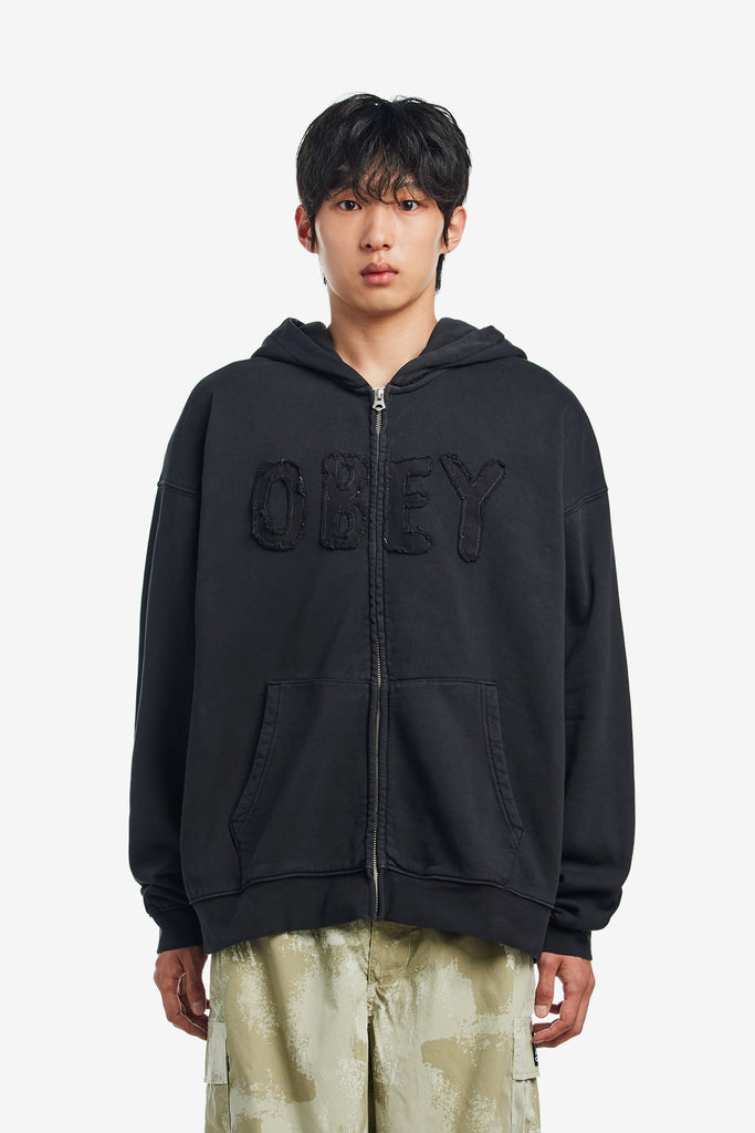 HYBRID FADED ZIP HOOD - WORKSOUT WORLDWIDE