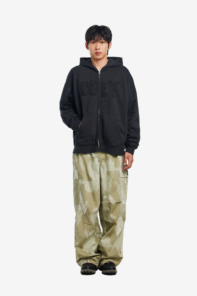 HYBRID FADED ZIP HOOD - WORKSOUT WORLDWIDE