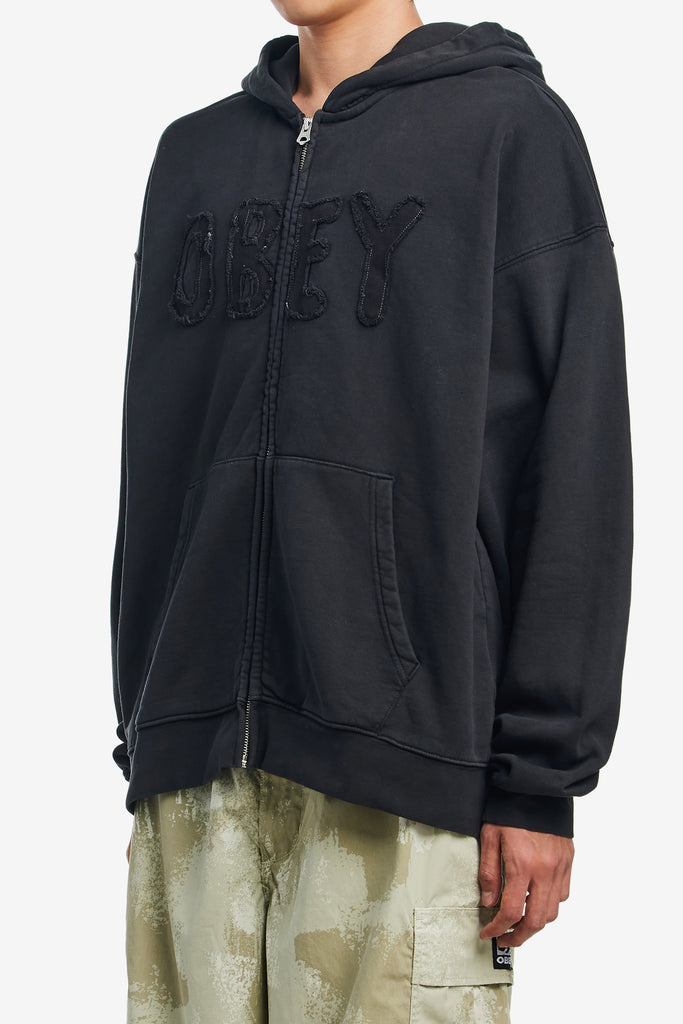 HYBRID FADED ZIP HOOD - WORKSOUT WORLDWIDE