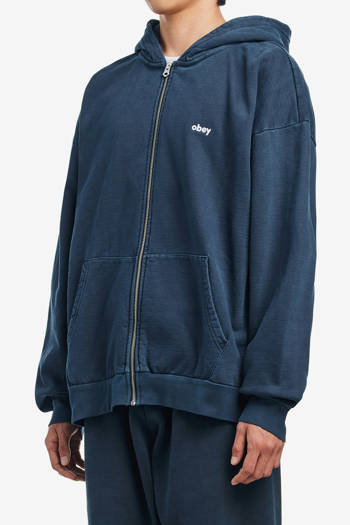 LOWERCASE PIGMENT ZIP HOOD - WORKSOUT WORLDWIDE