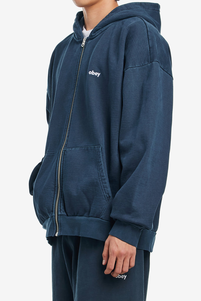 LOWERCASE PIGMENT ZIP HOOD - WORKSOUT WORLDWIDE