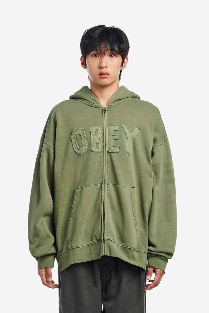 HYBRID FADED ZIP HOOD - WORKSOUT WORLDWIDE