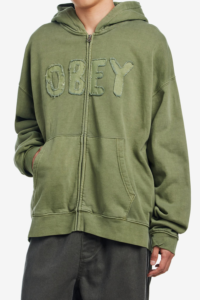 HYBRID FADED ZIP HOOD - WORKSOUT WORLDWIDE