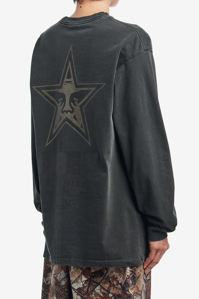 OBEY INTERNATIONAL SEOUL OVERDYED LS - WORKSOUT WORLDWIDE