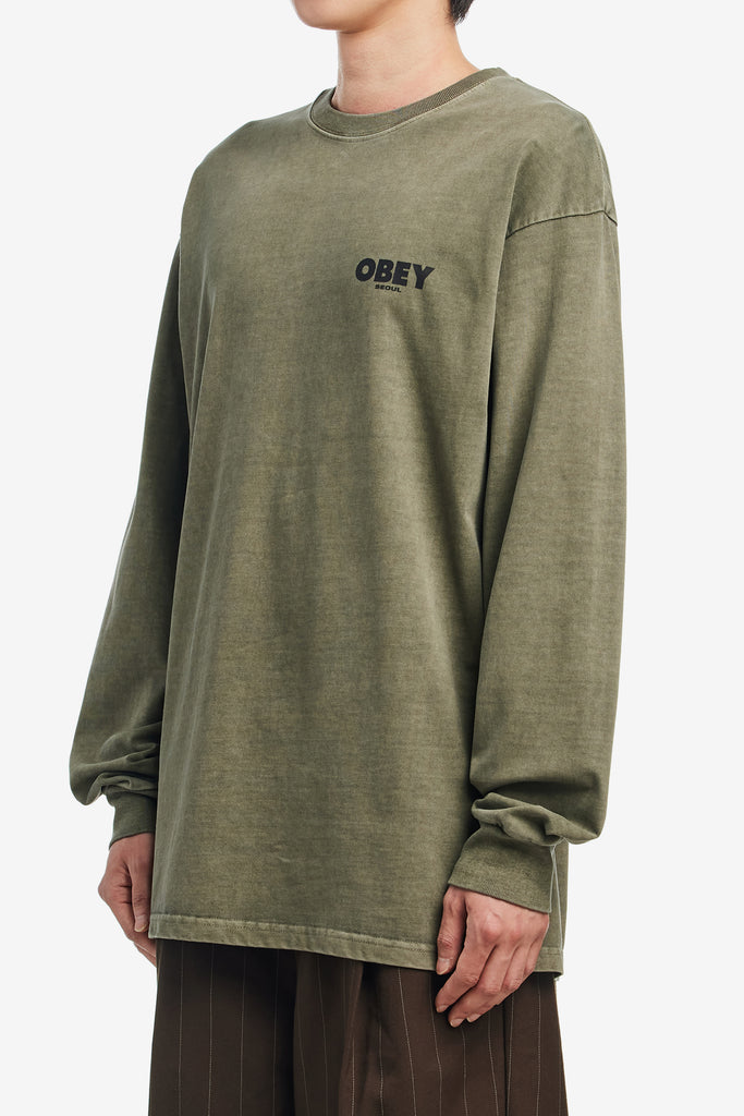OBEY INTERNATIONAL SEOUL OVERDYED LS - WORKSOUT WORLDWIDE