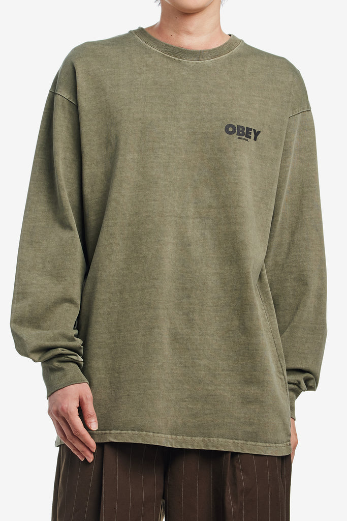 OBEY INTERNATIONAL SEOUL OVERDYED LS - WORKSOUT WORLDWIDE