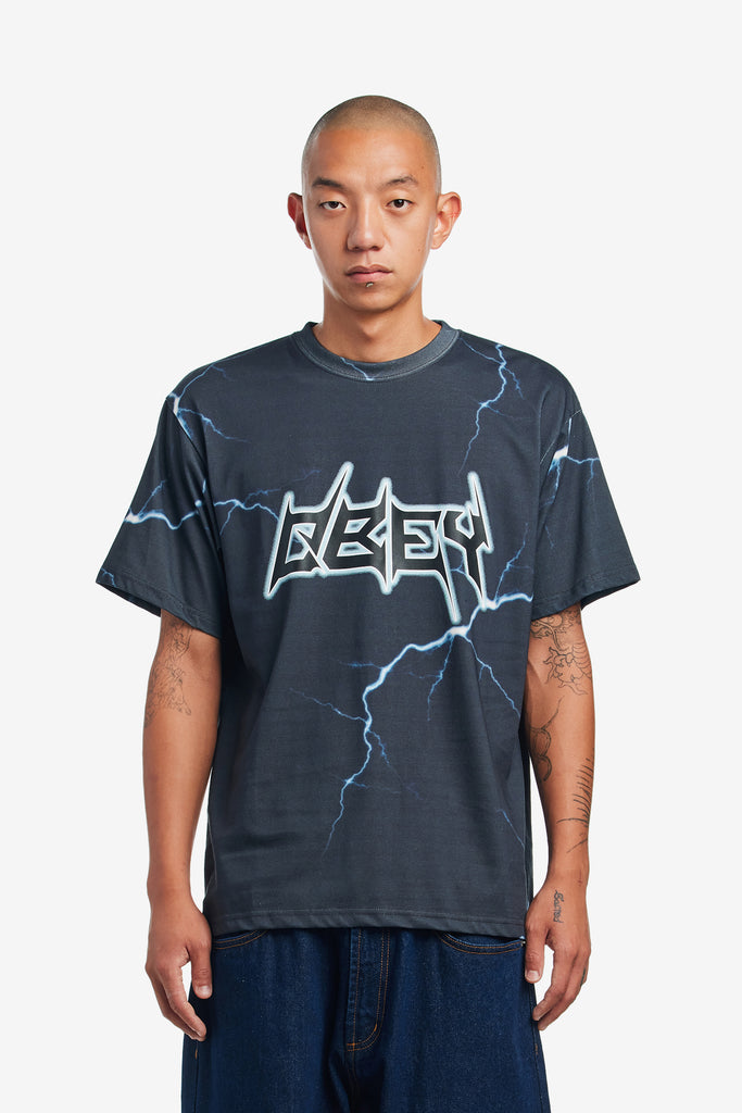 OBEY X SUPER73 BOLT BLACK T-SHIRT - WORKSOUT WORLDWIDE