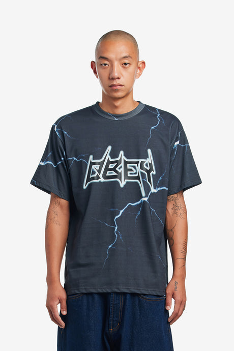 OBEY X SUPER73 BOLT BLACK T-SHIRT