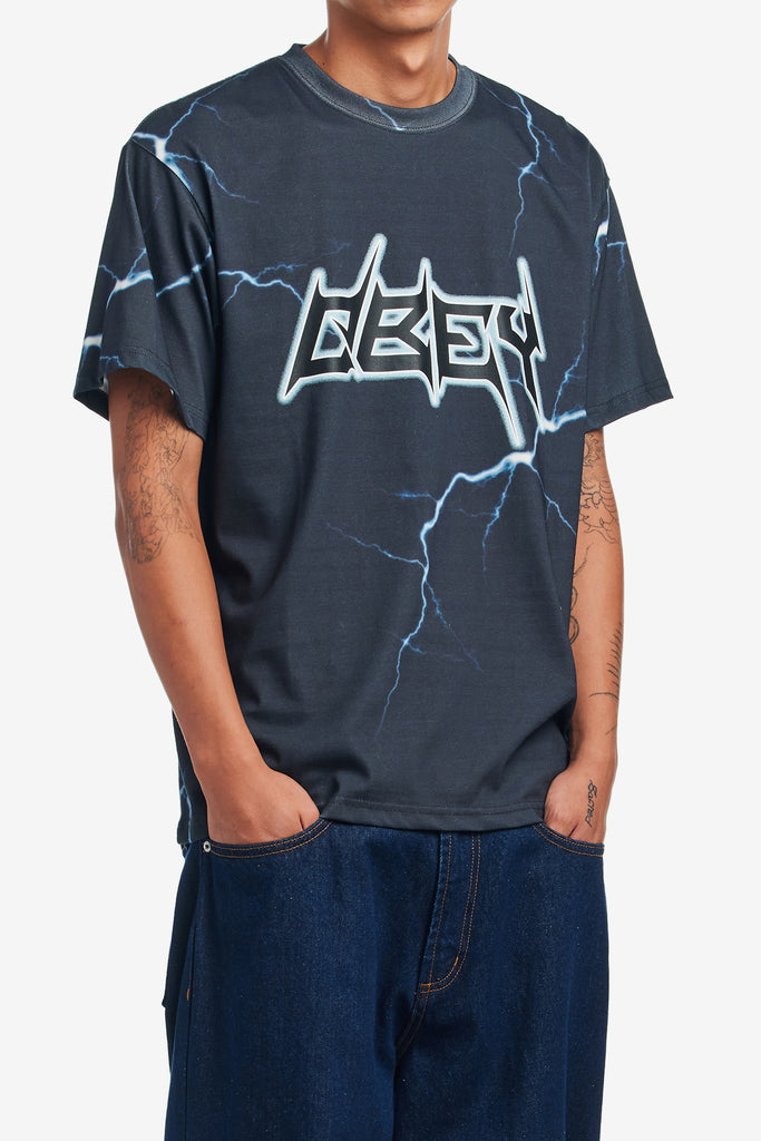 OBEY X SUPER73 BOLT BLACK T-SHIRT - WORKSOUT WORLDWIDE