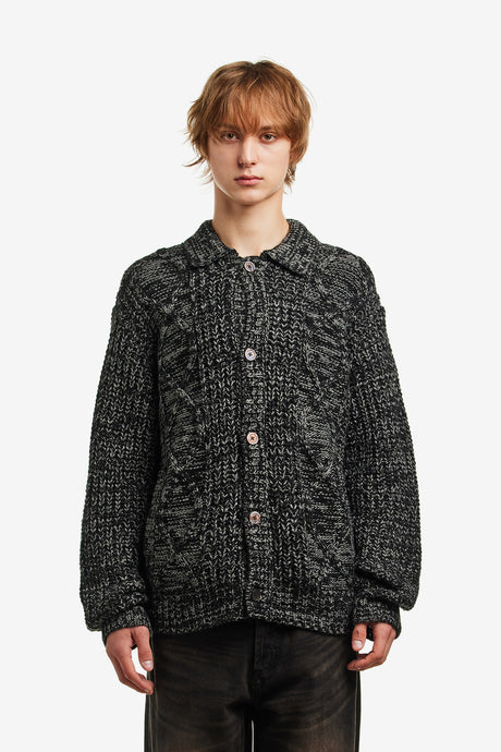 OBEY ISAR BUTTON UP SWEATER