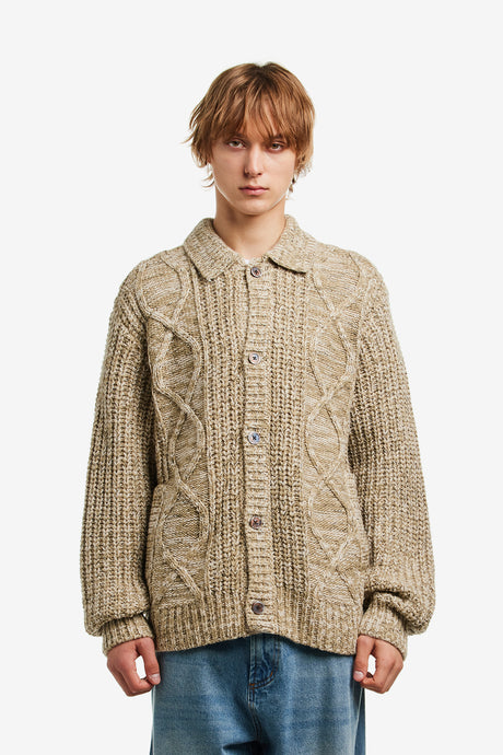 OBEY ISAR BUTTON UP SWEATER