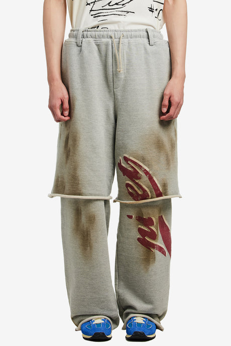 LAYERED FRENCH TERRY TROUSERS