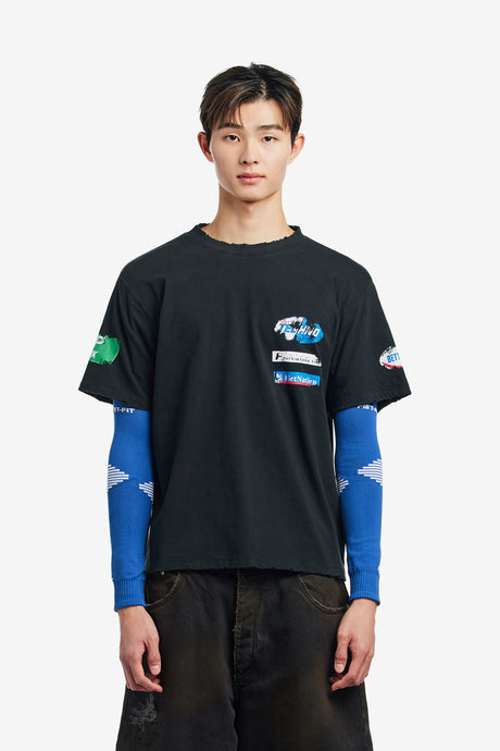 PIET F.C. KNITTED SLEEVE T-SHIRT