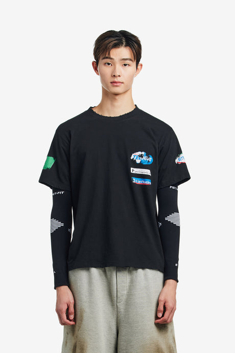 PIET F.C. KNITTED SLEEVE T-SHIRT