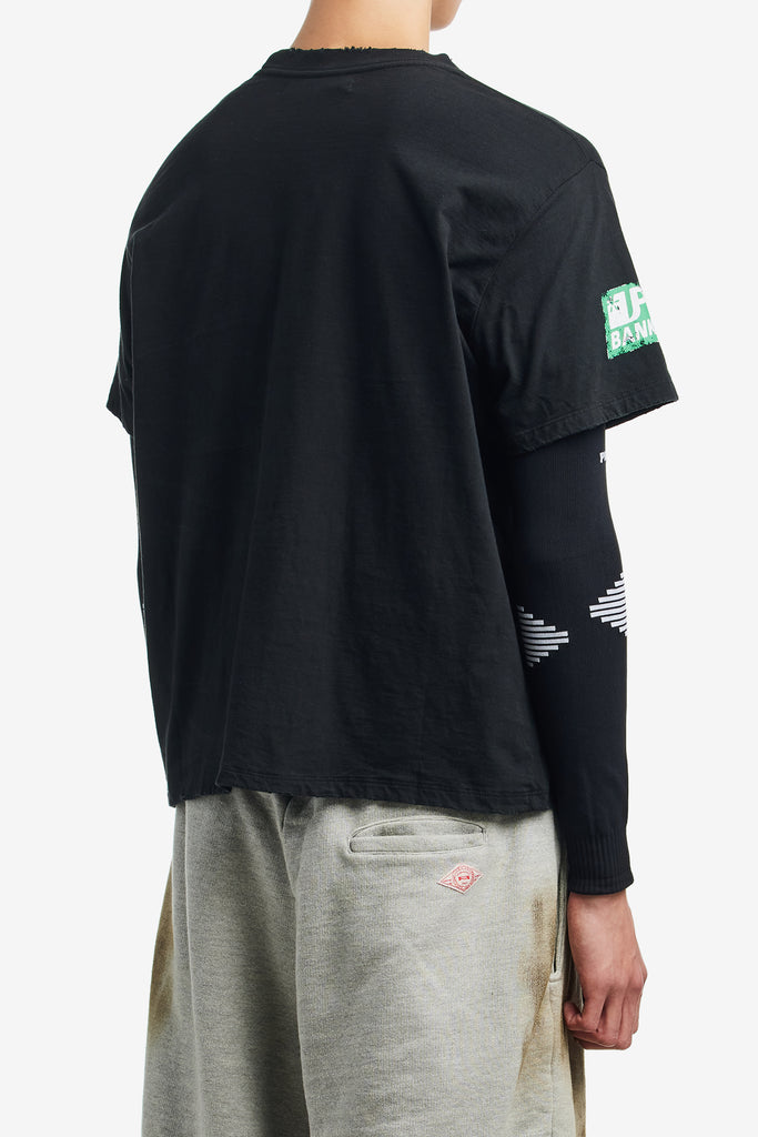 PIET F.C. KNITTED SLEEVE T-SHIRT - WORKSOUT WORLDWIDE