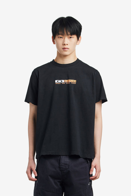 CAUTION RIPPED T-SHIRT