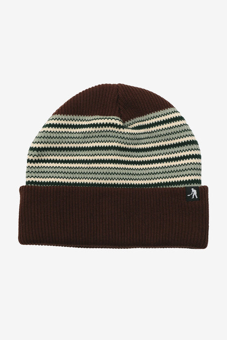 STRIPED ORGANIC KNIT BEANIE