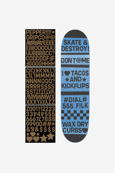 PEPPER ALPHANUMERIC CUSTOM GRIPTAPE KIT